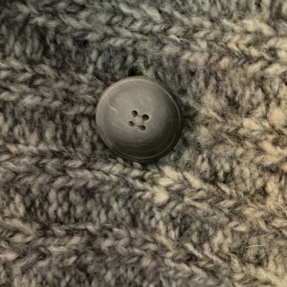 THEORY shawl color cardigan sweater, gray marled color, size small.  Wool blend - Picture 3 of 11